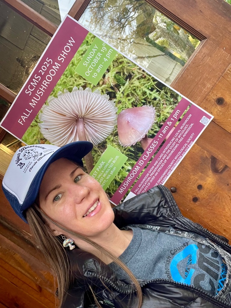 Cassandra Beaumont at a fall mushroom show
